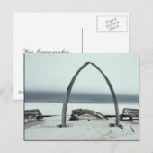 Lijsten van de beenderen van walvisbonen en de  va briefkaart (Voorkant / Achterkant)