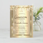 Lijsten van goudConfetti Stippen Kaart (Staand voorkant)