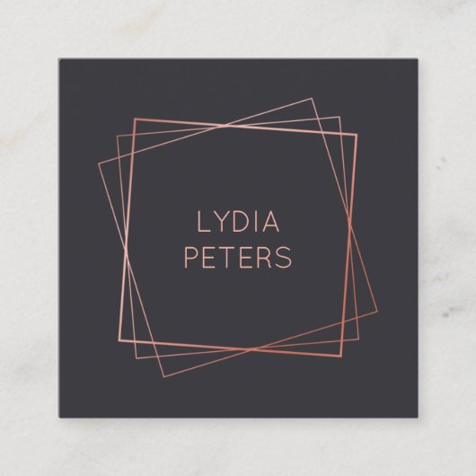 Lijsten van goudRoos Vierkante Visitekaartje (Voorkant)