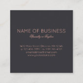 Lijsten van goudRoos Vierkante Visitekaartje (Achterkant)