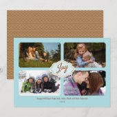 Lijsten van Joy Holiday 4-foto Feestdagenkaart (Voorkant / Achterkant)