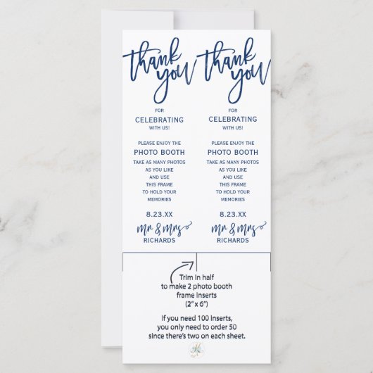 Lijsten voor bruiloft foto Booth - (marineblauw) (Voorkant)