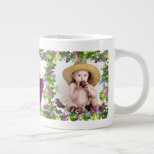 Lijsten voor drie vlinders en bloemen grote koffiekop (Rechts)