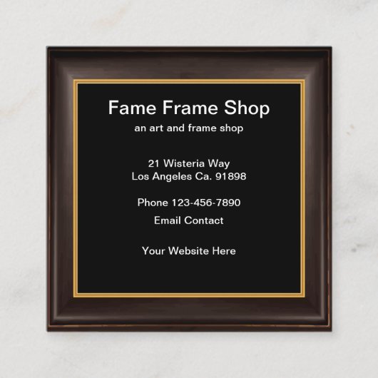 Lijsten voor galerij en Afbeelding Vierkante Visitekaartje (Voorkant)