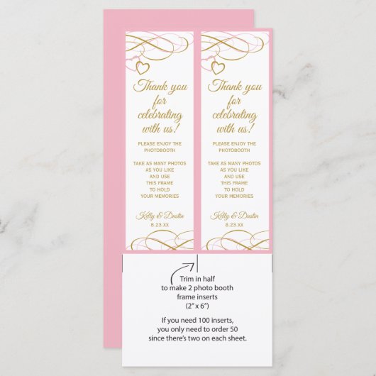 Lijsten voor het boycotten van bruiloft foto's (ro (Voorkant / Achterkant)