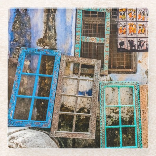 Lijsten voor kleurrijke vensters glazen onderzetter (Voorkant)