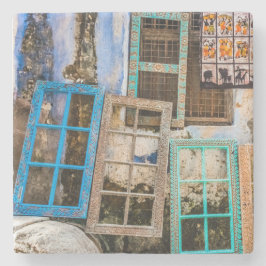 Lijsten voor kleurrijke vensters stenen onderzetter