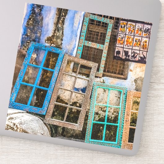 Lijsten voor kleurrijke vensters sticker (Detail)