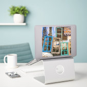 Lijsten voor kleurrijke vensters sticker (Laptop op bureau)