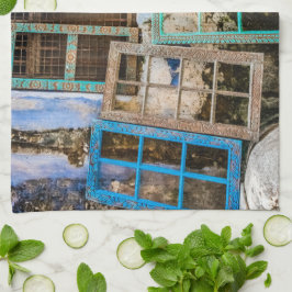 Lijsten voor kleurrijke vensters theedoek