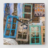 Lijsten voor kleurrijke vensters vierkante klok (Voorkant)