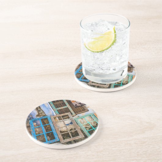 Lijsten voor kleurrijke vensters zandsteen onderzetter (Zijkant)