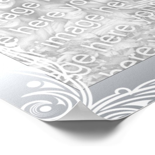 Lijsten voor uw foto-Poster Afbeelding Silver Poster (Hoek)