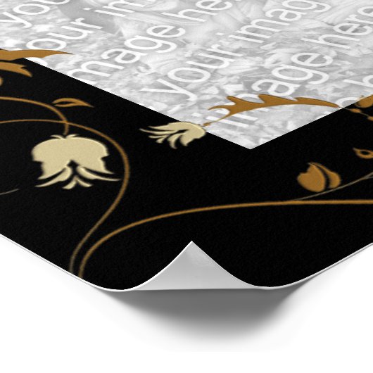 Lijsten voor uw Photo Poster Afbeelding Black Gold (Hoek)