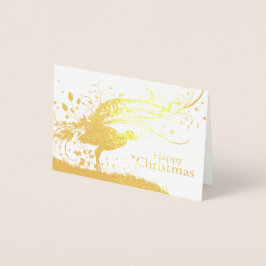 Lijsterg Vogel grond vogel grafische kunst kerstka Folie Kaarten