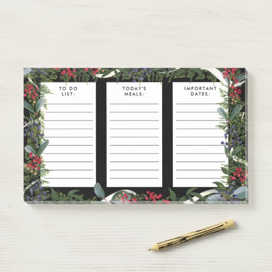 lijstje met belangrijke data voor kerstmis post-it® notes (Op bureau)