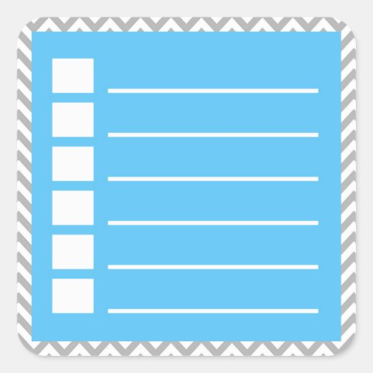 Lijstplanner-stickers uitvoeren vierkante sticker (Voorkant)