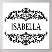 Lijstwerk frame met gepersonaliseerde naam  poster (Voorkant)