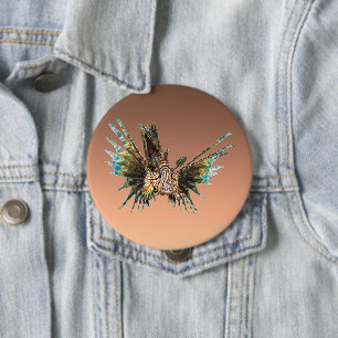 Lijvis - Abstract ontwerp - Uitgesneden uit een fo Ronde Button 4,0 Cm
