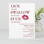 Lik aan het zout, neem een grappig vrijgezellenwee kaart (Staand voorkant)