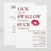 Lik aan het zout, slik grappig vrijgezellenweekend kaart (Voorkant / Achterkant)