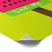 Lik een grappige Pop Art popsicle fruitig watermel Poster (Hoek)