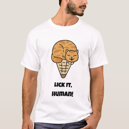 Lik het, mens! Grappige kat T-shirt (Voorkant)