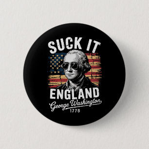 Lik Me Engeland 4 juli George Washington 1776 Ronde Button 5,7 Cm