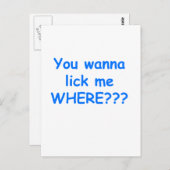 lik me waar blauw briefkaart (Voorkant / Achterkant)