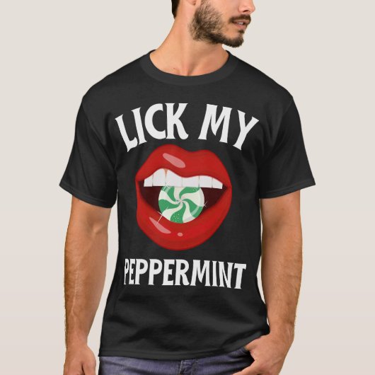 Lik mijn pepermunt Lelijke Kersttrui T-shirt (Voorkant)