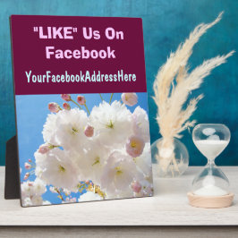 LIK Ons Op Facebook Plaquette Borden Lente Bloesem Fotoplaat