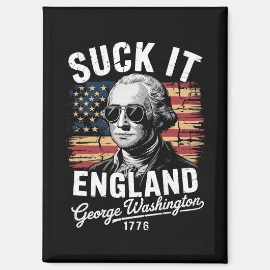 Lik Op Stuk Engeland 4 Juli George Washington 1776 Magneet (Voorkant)