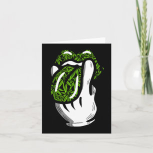 Lik rook onkruid blad patroon pot cadeau kaart