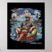 Like A Felon Retro Zomerse  Funny Trump 2024 Poster (Voorkant)