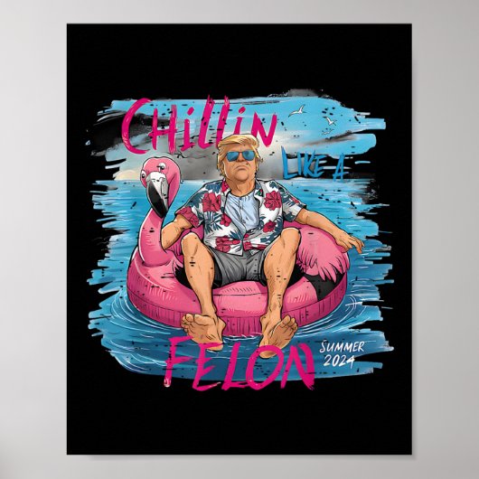 Like A Felon Summer 2024 Grappig President Trump 2 Poster (Voorkant)