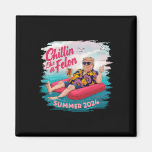 Like a Felon Trump Summer 2024 Beach Magneet
