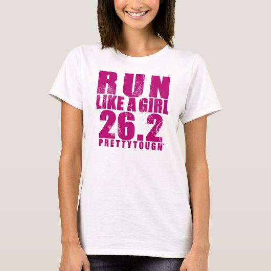 LIke a Girl 26.2  T-shirt (Voorkant)
