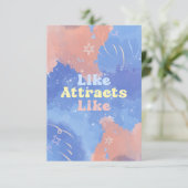 Like attracts Like, Motivational, Positive Quote Bedankkaart (Staand voorkant)