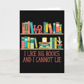 Like Big Books And I Cannot Lie Funny Bookworm Hum Kaart (Voorkant)