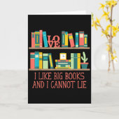 Like Big Books And I Cannot Lie Funny Bookworm Hum Kaart (Gele Bloem)