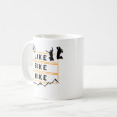 Like Bike Hike Berge Wandern Koffiemok (Voorkant links)