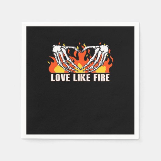 Like Classic - Skelet Handen Hart Servet (Voorkant)