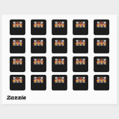 Like Classic - Skelet Handen Hart Vierkante Sticker (Vel)