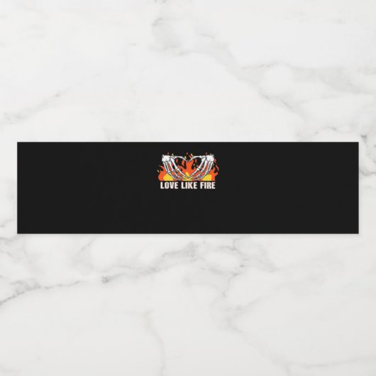 Like Classic - Skelet Handen Hart Waterfles Etiket (Enkel label)