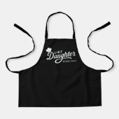 Like Daughter Sous Chef Typografie Ontwerp Schort (Voorkant)