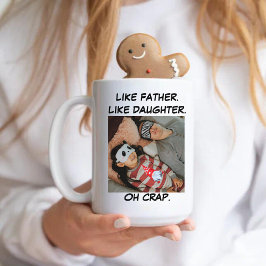 Like Father Like Dochter Foto zwart wit Koffiemok