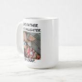 Like Father Like Dochter Foto zwart wit Koffiemok (Voorkant links)