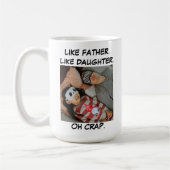 Like Father Like Dochter Foto zwart wit Koffiemok (Links)