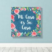 Like Frida VIII | Mi Casa es Su Casa Canvas Afdruk (Insitu (Houten vloer))
