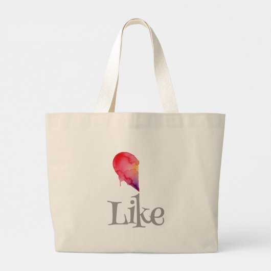 Like - half heart grote tote bag (Achterkant)